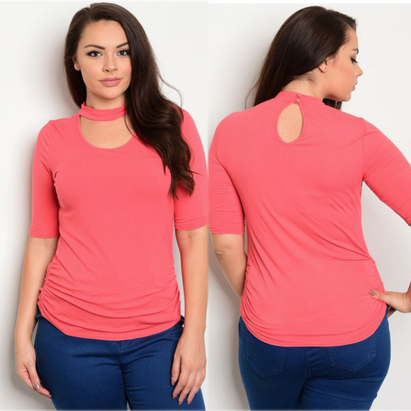 Choker shirts plus size, 1xl, 2xl, 3xl choker top - Picture 1 of 6